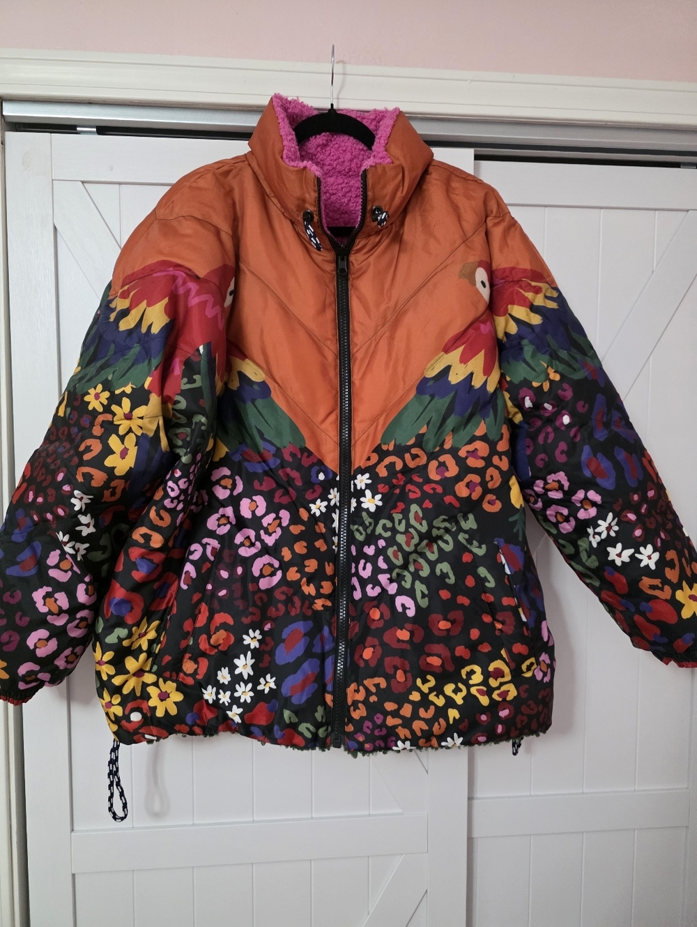 Farm Rio Rainbow Macaw Reversible Jacket - Picture 2 of 7